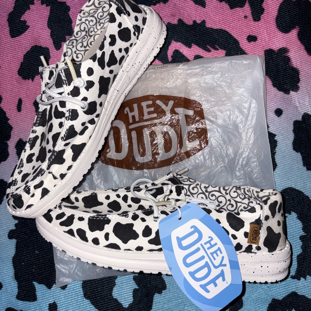 Hey Dude Cow Print